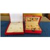 Image 1 : JEWELLERY BOX W/ CONTENTS AND PEARL NECKLACE EARRING SET
