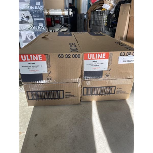 2 ULINE XPRESSNAP BLACK STAND DISPENSERS