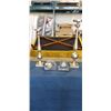 Image 1 : 2 LARGE CANDLE PEDESTALS AND HEAVY GLASS MANTLE CLOCKS - MIKASA AND PARKS AVENUE