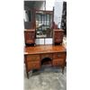 Image 1 : ANTIQUE VANITY DRESSER WITH TILTING MIRROR AND GALLERY DRAWERS, VERY GOOD CONDITION