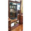 Image 4 : ANTIQUE VANITY DRESSER WITH TILTING MIRROR AND GALLERY DRAWERS, VERY GOOD CONDITION