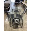 Image 2 : GLASS TOP DINETTE TABLE AND 4 CHAIRS