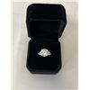 Image 2 : 5.00 CT GRA CERTIFIED ROUND BRILLIANT CUT MOISSANITE STONE VVS D COLOR SET IN CENTER WITH 2 TRIANGUL