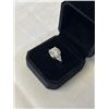 Image 3 : 5.00 CT GRA CERTIFIED ROUND BRILLIANT CUT MOISSANITE STONE VVS D COLOR SET IN CENTER WITH 2 TRIANGUL