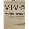 Image 2 : VIVO WHITE EXTENDING UNIVERSAL DROP CEILING PROJECTEOR MOUNT