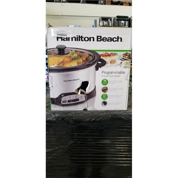 HAMILTON BEACH 6QT SLOW COOKER - TESTED WORKING, RETAIL $76