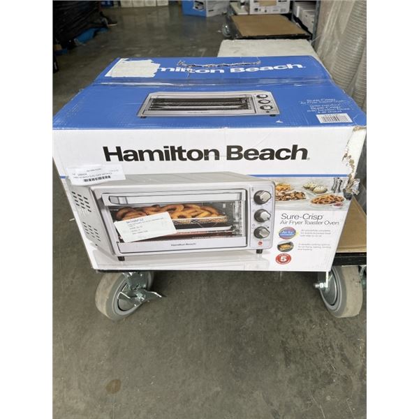 HAMILTON BEACH SURE-CRISP AIR FRYER TOASTER OVEN - TESTED WORKING, RETAIL $129