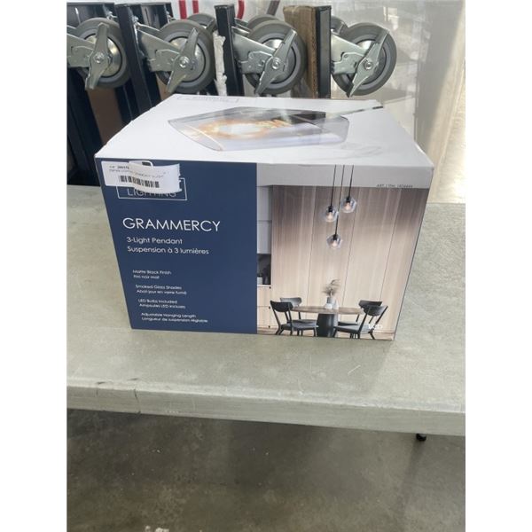 EMPIRE LIGHTING "GRAMMERCY" 3-LIGHT PENDANT LIGHT