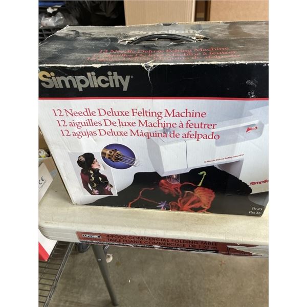 SIMPLICITY 12 NEEDLE DELUXE FELTING MACHINE - WORKING