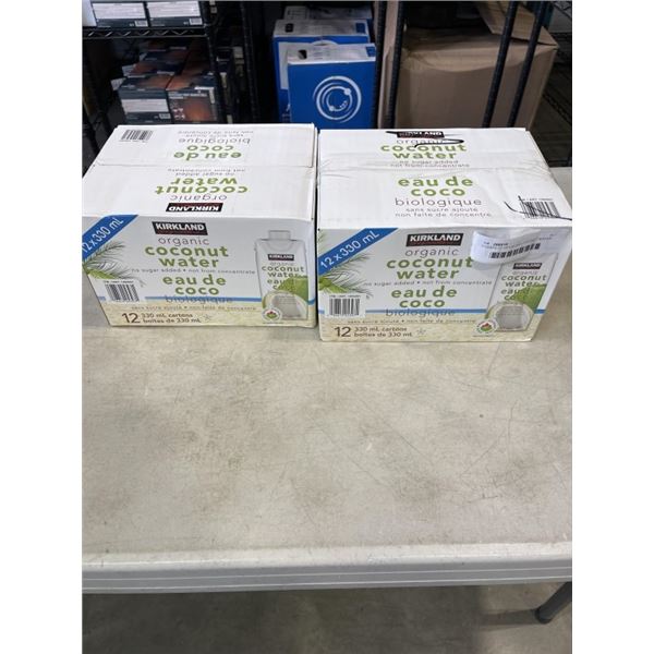 2 CASES OF KRIUKLAND COCONUT WATER, 12 X 330ML BB 2026/09/27