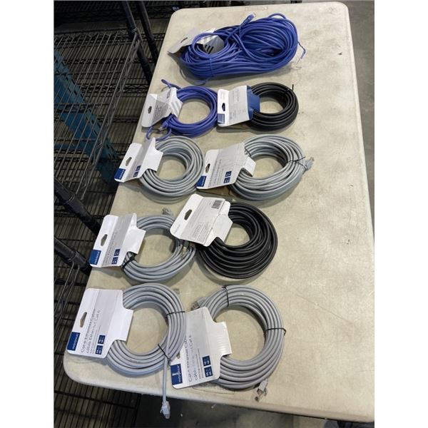 LOT OF AS NEW ETHERNET CORDS 200FT TOTAL
