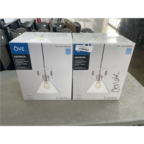 2 OVE 1-LIGHT PEDANT LIGHTS