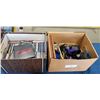 Image 1 : BOX OF CD'S AND BOX OF ASSORTED SUNGLASSES, COLLECTIBLES ETC