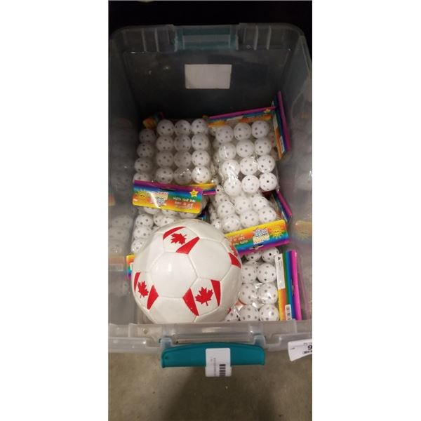 NEW WHIFFLE BALLS AND CANADA SOCCER BALL