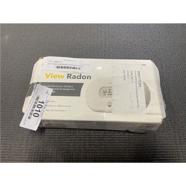 AIRTHINGS VIEW SMART RADON MONITOR, RETAIL $249