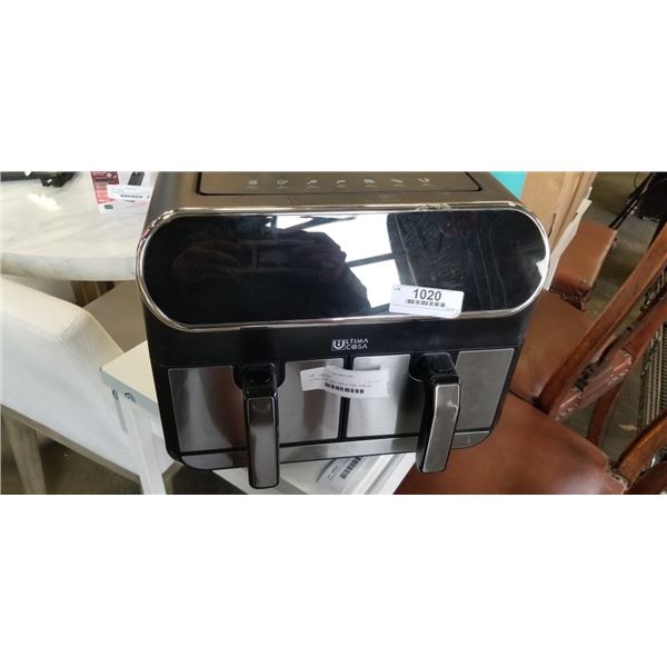 AS NEW ULTIMA COSA  8.5QT DIGITAL DUAL ZONE AIR FRYER - TESTED WORKING, RETAIL $299