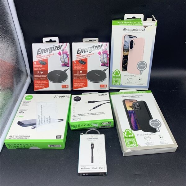 2 ENERGIZER WIRELESS CHARGERS, MULTIMEDIA HUB AND SMARTPHONE ACCESSORIES