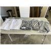 Image 1 : 5 NEW WHITE AND BLACK LONG SLEEVE SHIRTS - SIZE LARGE