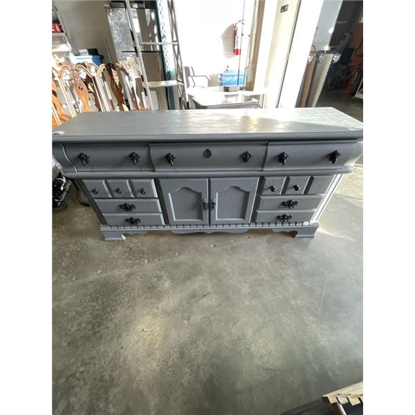 SOLID WOOD GREY PAINTED SERVER CABINET