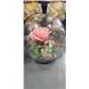 Image 2 : GLASS BALL W/ FLOWER AND BRASS BOOKENDS