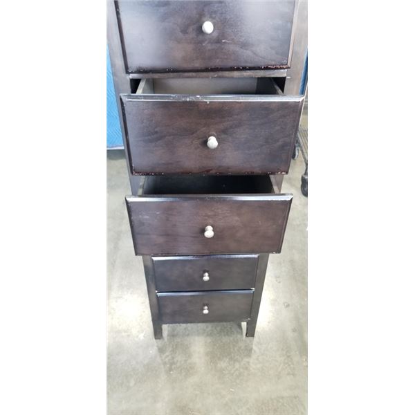 BLACK 6 DRAWER LINGERIE DRESSER