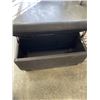 Image 2 : GREY STORAGE OTTOMAN AND SHOE SHELF