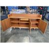 Image 3 : 71 INCH SERVING CABINT WITH 3 SOFT CLOSE DOORS, AND GALLERY, ONE FOOT NEEDS TO BE REATTACHED, NOT BR
