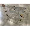 Image 1 : MODERN CLEAR ACYRLIC / GLASS GHOST TABLE, 36 X 36