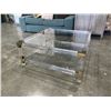 Image 2 : MODERN CLEAR ACYRLIC / GLASS GHOST TABLE, 36 X 36