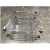 Image 3 : MODERN CLEAR ACYRLIC / GLASS GHOST TABLE, 36 X 36