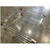 Image 5 : MODERN CLEAR ACYRLIC / GLASS GHOST TABLE, 36 X 36