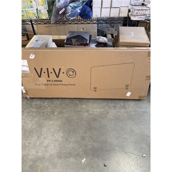 VIVO GRAY CLAMP ON DESK PRIVACY PANEL