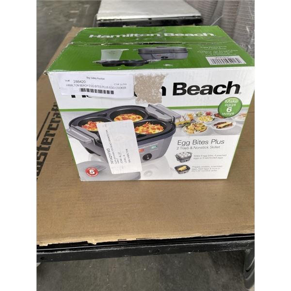 HAMILTON BEACH EGG BITES PLUS EGG COOKER - TESTED WORKING