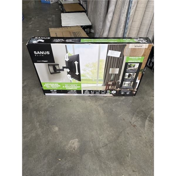 SANUS ELITE 42"-90" ADVANCED FULL MOTION 4D AND SHIFT TV WALL MOUNT, RETAIL $439