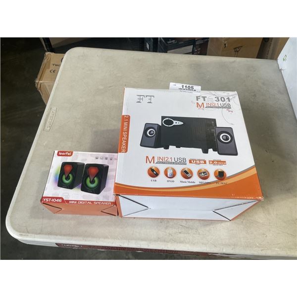 FT301 MINI 2.1 USB MULTIMEDIA SPEAKER AND YST-1046 MINI SPEAKER