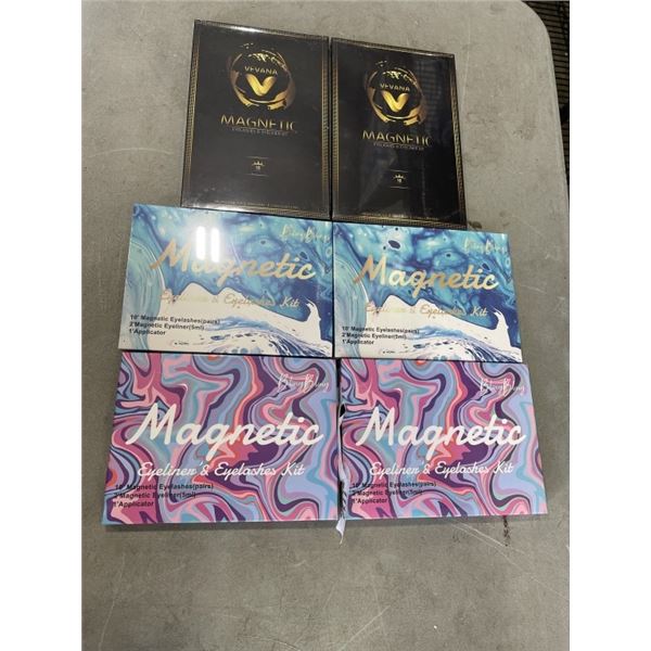 6 NEW SETS OF MAGNETIC EYELASHES WITH LINER KITS