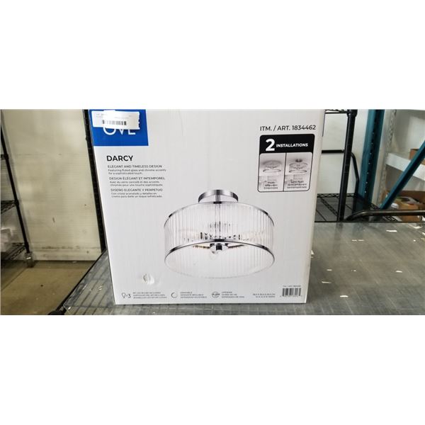 AS NEW OVE "DARCY" DIMABLE CEILING LIGHT