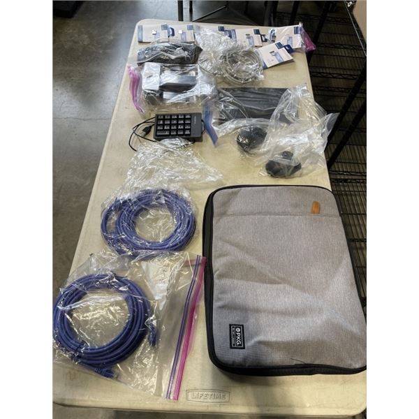 LOT OF INSIGNA  ITEMS LAPTOP COVER MICE AND ETHERNET CORDS
