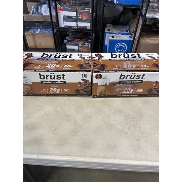 2 CASES OF BRUST MOCHA PROTEIN DRINKS, 2027 EXP