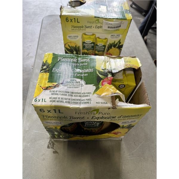2 PACKS OF PINEAPPLE BURST JUICE, ONE MISSING
