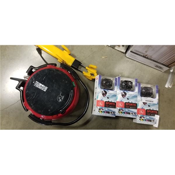 3 720p SPORTS ACTION CAMERAS, LEAN GRILL, AND VEHICLE LOCK WITH KEYS