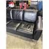 Image 3 : BLACK LEATHER MODERN SOFA