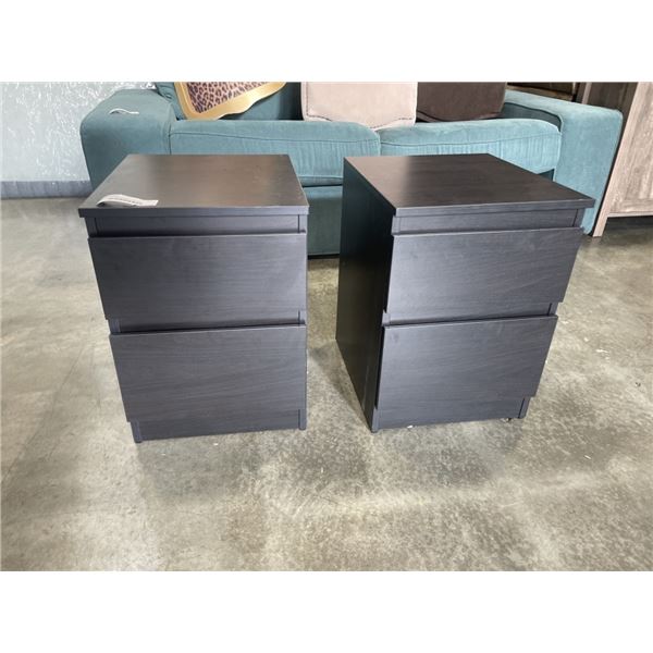 PAIR OF 2 DRAWER NIGHT STANDS