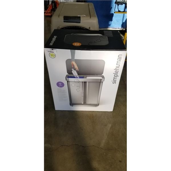 SIMPLEHUMAN DUAL COMPARTMENT GARBAGE CAN