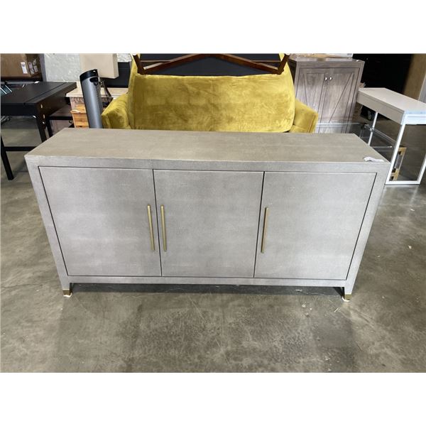 MODERN 3 DRAWER GREY SERVING CABINET