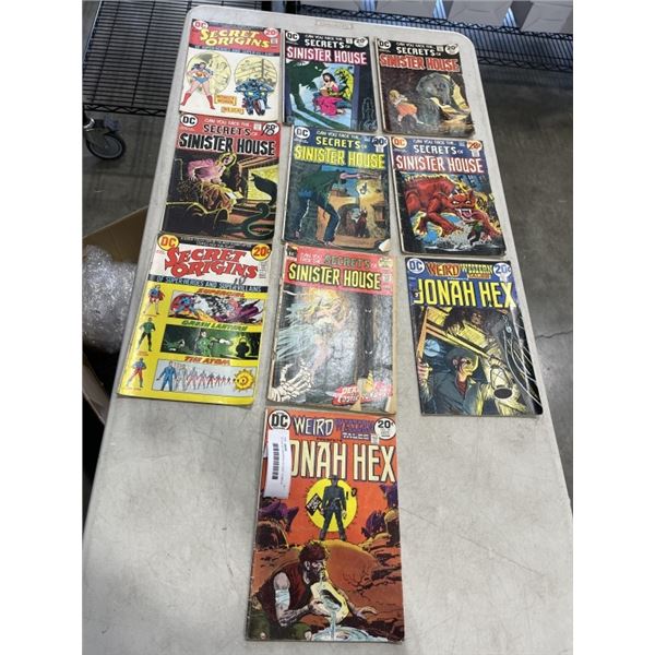 10 VINTAGE ASSORTED 20 CENT COMICS - MOSTLY 1970'S