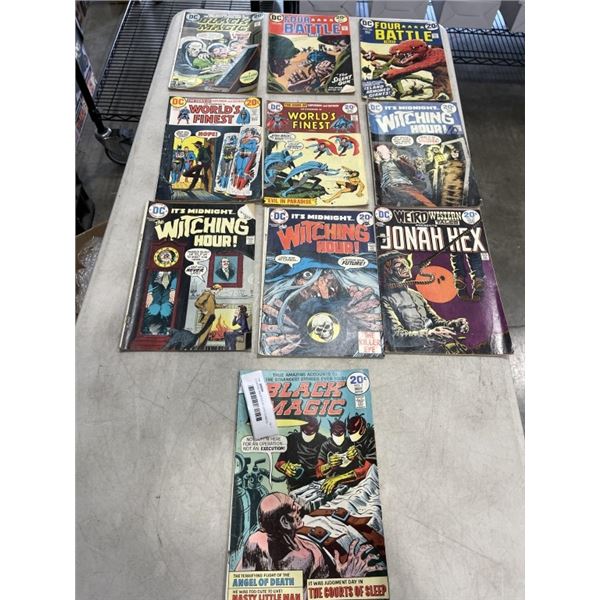 10 VINTAGE ASSORTED 20 CENT COMICS - MOSTLY 1970'S