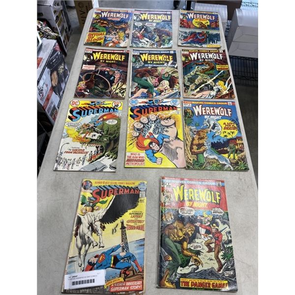 11 VINTAGE ASSORTED 20 CENT COMICS - MOSTLY 1970'S