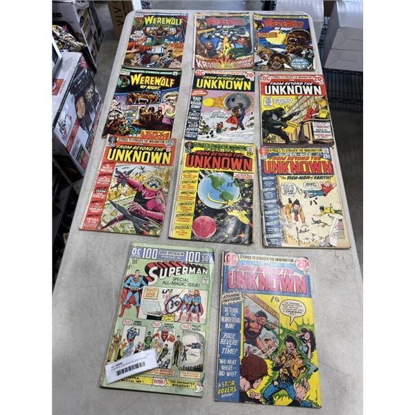 11 VINTAGE ASSORTED 20 CENT COMICS - MOSTLY 1970'S