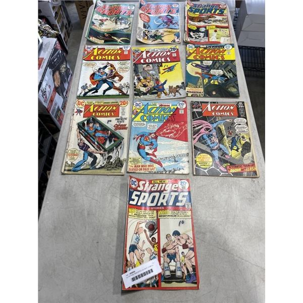 10 VINTAGE ASSORTED 20 CENT COMICS - MOSTLY 1970'S
